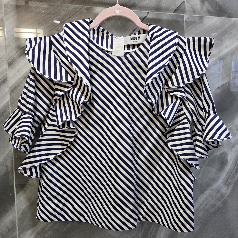 MSGM striped crew neck blouse size US 4